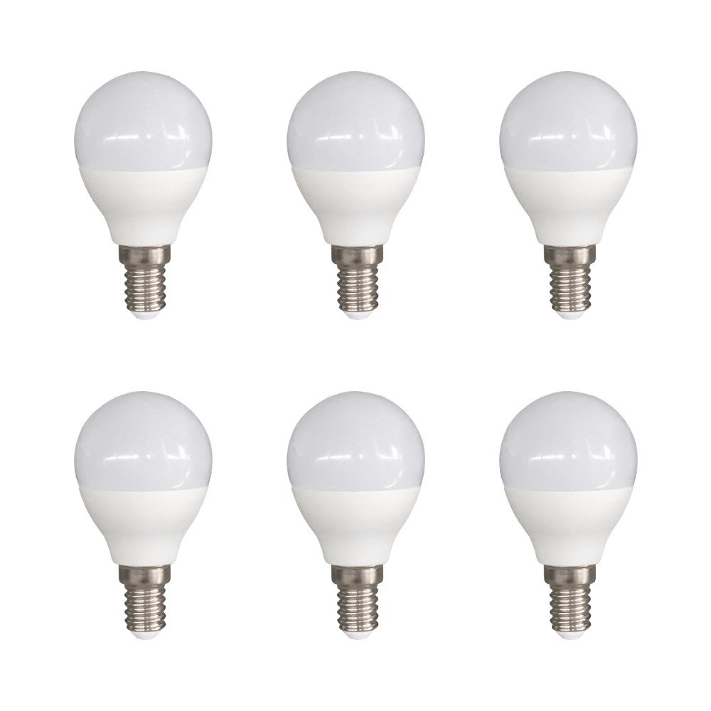 Sigmaled Lampadine LED Mini Globo Attacco Piccolo E14 6 Watt Bianco Caldo 2800K 480