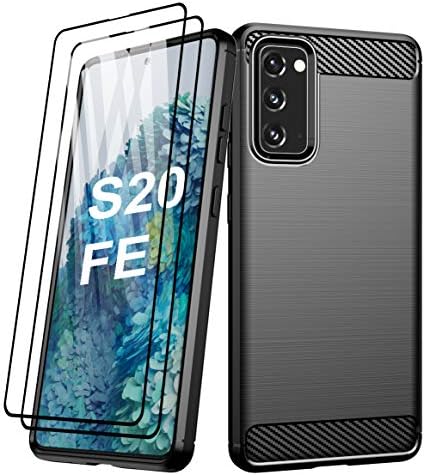Aliruke Case for Galaxy S20 FE 5G Case with Tempered Glass Display screen Protector[2 Pack],Slim Shockproof TPU Bumper Cowl Versatile Protecting Telephone Circumstances for Samsung Galaxy S20 FE 5G/S20 Fan Version, Black