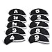 BROTOU Golf Irons Club Head Covers, 3-9 A/SW/PW Neoprene Golf Club Head Cover Wedge Iron Protective Headcover with Number Tag, Fit Most Irons and Wedges-10pcs