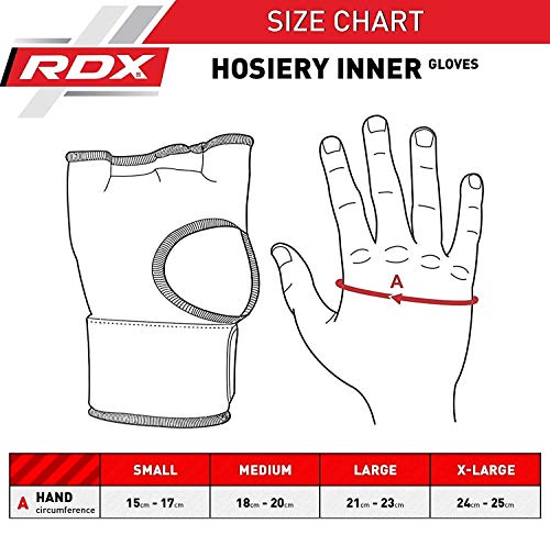 rdx boxing hand wraps guantes interiores para puñetazos - vendas acolchadas elásticas debajo de las manoplas - soporte rápido de muñeca largo, protector de puños - ideal para entrenamiento de artes marciales, artes marciales, muay thai y mma