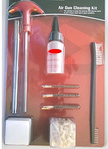 WINGS Air Gun/Rifle Cleaning Kit for .177.22.25 (4.5mm, 5.5mm. 6.35mm) & Includes Oil, Patches, Rod, Cleaning pellets and Brush