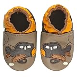 Momo Baby Infant/Toddler Airplane Soft Sole Leather Shoes