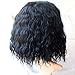 QDBowin Queen Hair Black Short Natural Wave Wig BOb Wig Attractive Women Wavy Wig (NW1B)
