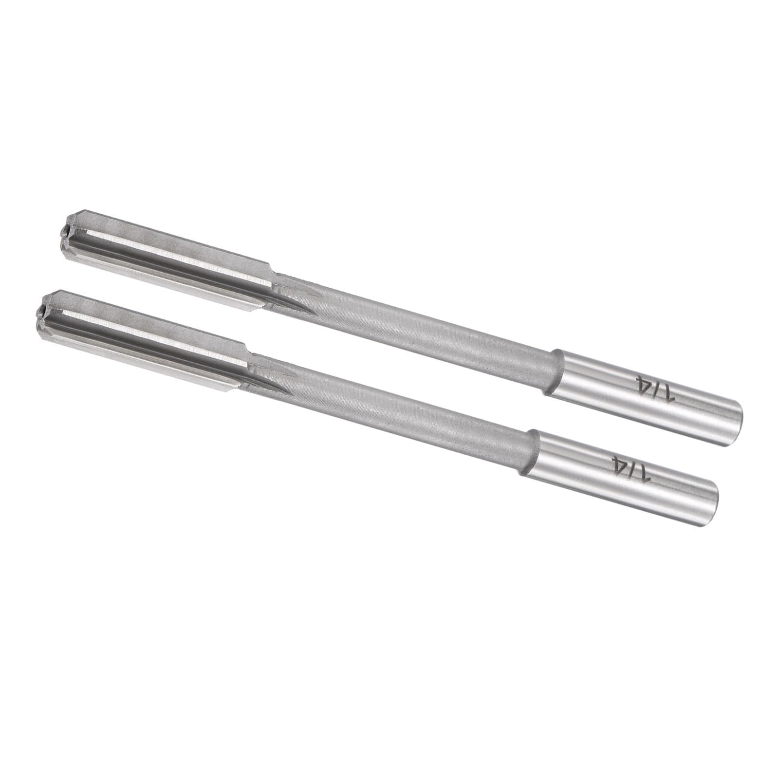 CoCud Chucking Machine Reamer, 1/4" Cutting Dia., High Speed Steel Cutter Tool - (Applications: for Aluminum Copper), 2-Pieces