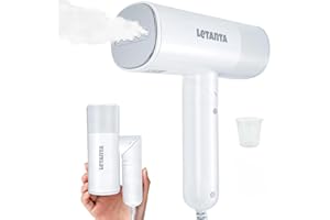Portable Handheld Clothes Steamer, 1000W Foldable Travel Garment Steamer, 25s Fast Heat Up, 150ml Water Tank, Compact Steamer