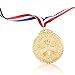 Caydo 3 Pieces Metal Winner Award Medals with Neck Ribbon, 2.6-Inch