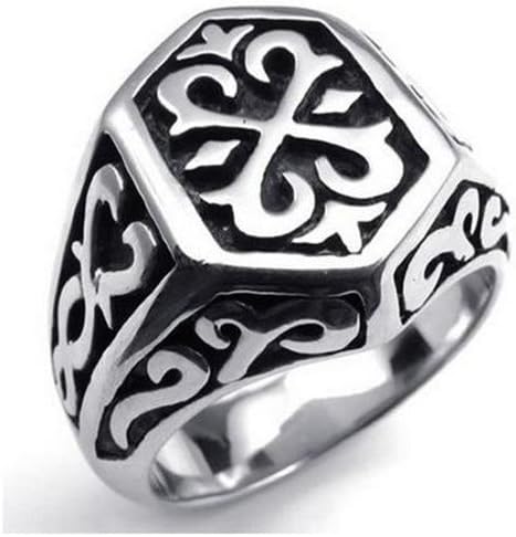Kstyle Jewelry Stainless Steel Thors Hammer Men's Ring, Color Black Silver