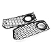 Ancher Fog Light Grilles w/Black Trim Ring Fit for Audi A5 S-Line / S5 B8 RS5 Style Honeycomb 2008 2009 2010 2011 2012 08-12 Notice: for S-Line Bumpers Only!! Not for Standard Bumpers!!