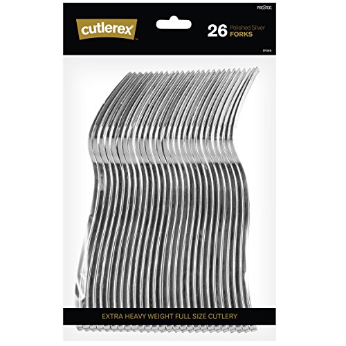 130 Silver Plastic Forks Heavy Duty Forks Fancy Cutlery Bulk Flatware