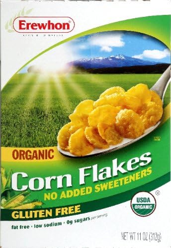 Erewhon Organic Corn Flakes, Gluten Free, 11 oz (Pack of 3)