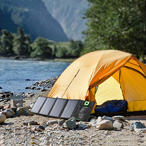 ENKEEO Solar Charger Panel 28W, Foldable Solar Panels with Advanced TIR-C, Multiple USB 2.0 Output Ports, with USB Cable and Carabiner Hooks for Smartphones, Tablets, Power Banks and More - Thumbnail 7