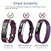 Lintelek Replacement Bands for Fitness Tracker ID115Plus HR, ID115Pro, Interchangeable Adjustable Wristbands Sets for Men Women (Black+Violet+Blue)