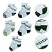 EnerWear 10P Pack Unisex Kids Cotton Cushion No Show Socks (Low Cut/White, 5-6.5)