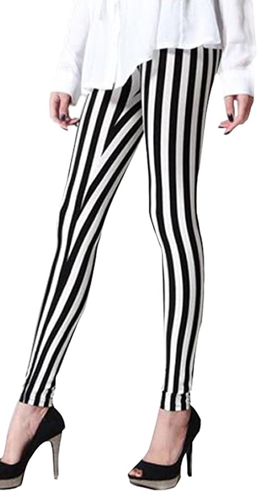 black and white horizontal striped pants