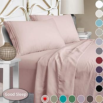 Mejoroom Bed Sheets Set,Extra Soft Luxury Egyptian Queen Size Sheets with 15-inch Deep Pocket,Premium Bedding Collection - Breathable Wrinkle Hypoallergenic - 4 Piece (Queen, Dusty Pink)