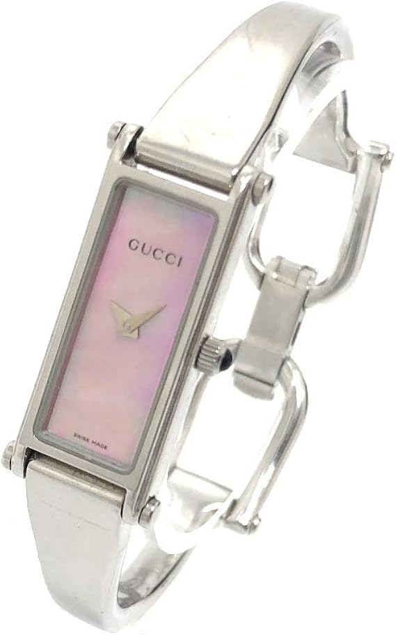 Amazon グッチ Gucci 1500 L バングルウォッチ スクエアフェイス クオーツ 腕時計 Ss レディース 中古 レディース腕時計 腕時計 通販