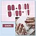 WOKOTO 6 Sheets Nail Polish Stickers Wraps Solid Color Marble Pattern Manicure Self-Adhesive Stickers For Nails Polish Strips With 1Pc Nail File Set