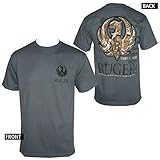 Ruger Camo Stitch Logo Men's Charcoal T-shirt