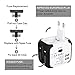 UPPEL Travel Adapter with Dual USB All-in-one Worldwide Travel Chargers Adapters for US EU UK AU About 152 Countries Universal Power Plug Adapter Charger with Dual USB and Safety Fuse (White)