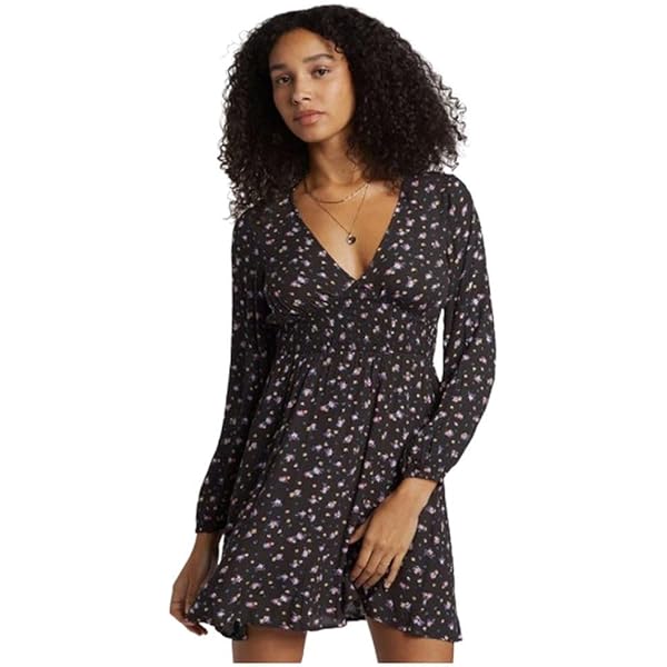 billabong black floral dress Billabong Women's Summer Love Mini Slip Dress - Black