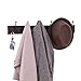 SONGMICS Wall Mounted Coat Rack Hook Rail Rack with 6 Tri-Hooks for Entryway Bathroom Closet Room, Dark Brown ULHR31BR