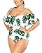 Wavely Women Plus Size Swimwear One Piece Ruffled White,20 Plus