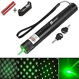 NULIPAM Tactical Green Hunting Rifle Scope Sight Laser Pen, Demo Remote Pen Pointer Projector Travel Outdoor Flashlight, LED Interactive Baton Funny Laser Toy
