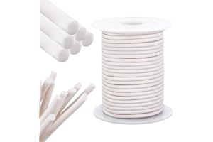 BENECREAT 49.2Ft Foam Silicone Backer Rod, 1/8inch Diameter Floral White Crack Caulk Rod for Joints Concrete Filling and Gaps