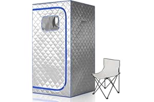 TaTalife Portable Infrared Sauna, Full Size Far Infrared Sauna, One Person Sauna Tent, Separate Heating Foot Pad and Portable Sauna Chair Home Saunas for Relaxation Detox
