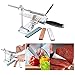 Knife Sharpener Professional Kitchen Sharpening System Fix Angle With 4 Stones