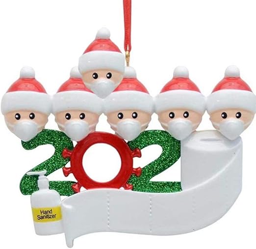 Christmas Ornament 2020 Personalized Survivor Family Of 2 3 6 7christmas 2020 Holiday Decorations Diy Name Blessing Resin Snowman Christmas Tree Hanging Pendant Amazon Ca Home Kitchen