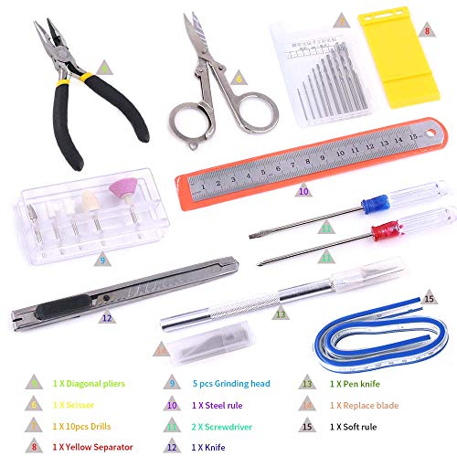 Swpeet 87Pcs Gundam Modeler Basic Tools, Gundam Model Tools Kit Perfect for Model Kit Building Beginner Hobby Model Assemble Building with Duty Plastic Container - Image 5
