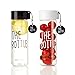 TheJD The Bottle Transparent Bucket Pail Water Bottle BPA Free Non-Toxic