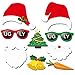 Ugly Christmas Sweater Photo Booth(59Count),Konsait Funny Christmas Photo Booth Stick Funny Xmas Props Selfie Accessories for Adults Kids for Christmas Theme Party Favors Decorations Decor Supplies