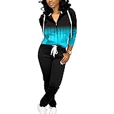 Mrskoala Two Piece Outfits for Women Tracksuit Sweat Suits Workout Jogging Sets Loungewear with Pocket