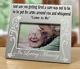 BANBERRY DESIGNS Memorial Frame - in Loving Memory Frame - God Saw You Getting Tired and a Cure was Not to Be - 4 x 6 Ceramic Plaque - Loss of a Loved One Gift