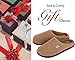 HomeIdeas Men's Coral Fleece Lining with High Density Memory Foam Classicism Slip-on Slipper (US Men's Size 9-10), Light Brown