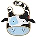 Skip Hop Zoo Little Kid and Toddler Tuck-Away Water Resistant Baby Bib, Multi Cheddar Cow