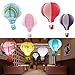 Party Supplies - Lot Hot Air Balloon Paper Lantern Decoration Pom Poms Pompoms Decoration Wedding Birthday Party Nursery Decoration Parties Favor Party Decor - Set of 5 (12inch, Light Pink)