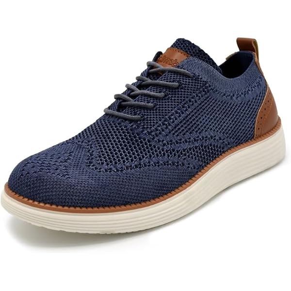 Akademiks Men\'s Olney Wingtip Knit Oxford Shoes Navy 12 M Akademiks Men main image 4