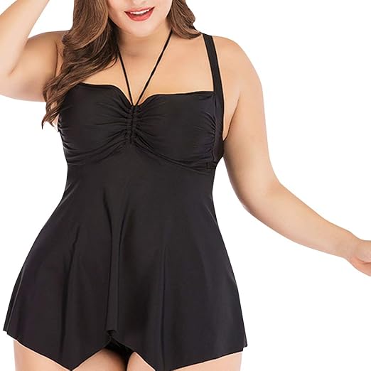 plus size two piece swim dress