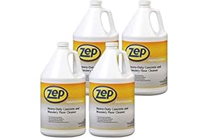 Zep Professional Heavy-Duty Concrete and Masonry Floor Cleaner - R03324-1 Gallon (Case of 4) 1041549 - Instudrial Strength Cleaner and Degreaser