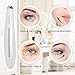 F01 Eye Massager Sonic Anti-aging Heated Wrinkle Pen for Puffiness, Dark Circles, Battery Powered - White&Silver