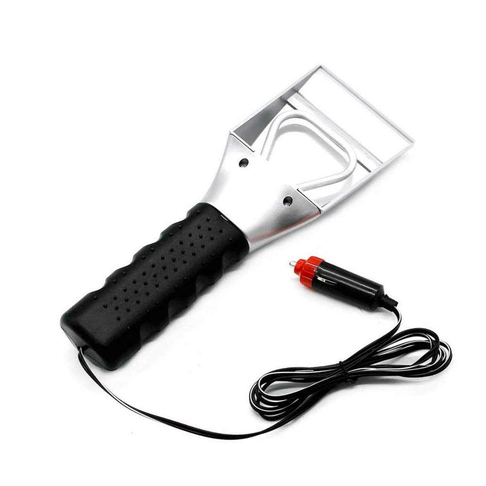 HeziCat Heated Snow Ice Scraper for Car - Electric Heated Auto Windshield Window Ice Scrapers with Squeegee for Cars