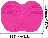 Lmyzcbzl Silicone Makeup Brush Cleaning Mat Portable Rose Pad view 2