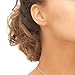 2 Pairs Rose Flash Sterling Silver 2mm Round CZ & Ball Bead Lightweight Unisex Cartilage Earrings Set