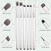 Eye Makeup Brush Set, Real Perfection 6 pcs Essential Bamboo Charcoal Makeup Brushes Set, Blending Eye Shadow Shader Eyebrow Eyeliner Brush Smudge Eye Sponge For Your Flawless Eye Makeup (Silver)