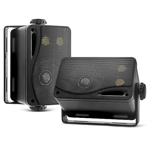 Pyle Marine Luidsprekers - Waterdichte 3 weg Speakers - Weerbestendige Luidsprekers - 200 Watt - Voor Gebruik in Huis, Boot, Zwembad, Patio, Binnen en Buiten - Zwart
