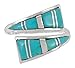 925 Sterling Silver Ring with Genuine Turquoise Size 5 to 12