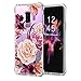Galaxy S9 Plus Case,Samsung Galaxy S9 Plus Case with Flower,LUOLNH Slim Shockproof Clear Floral Pattern Soft Flexible TPU Back Cover for Samsung Galaxy S9 Plus 2018(Clear)